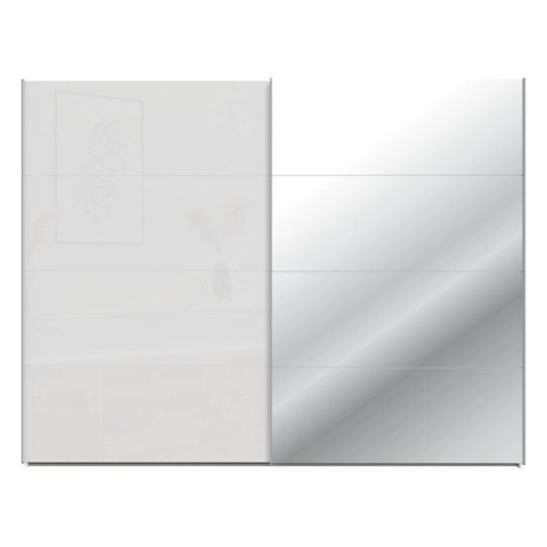 Szafa ubraniowa 270 cm Biały / Biały połysk